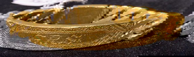 HEAVY 24KT GOLD ID BRACELET (1 of 5)