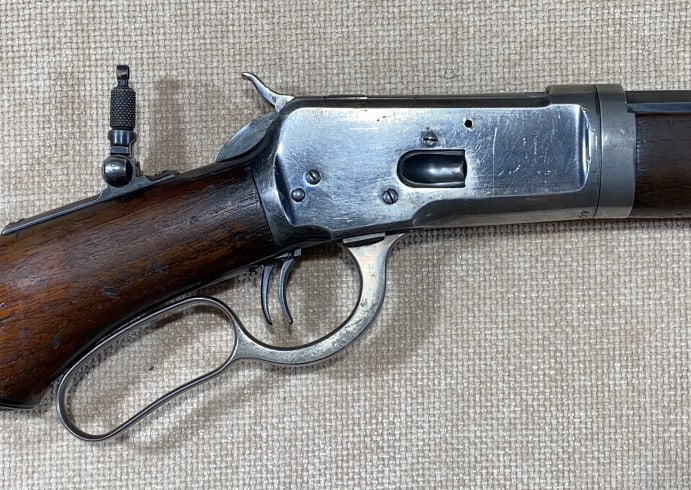 WINCHESTER 1884 .38 WCF RIFLE: SERIAL #605344. WINCHESTER LEVER ACTION TARGET RIFLE W/ DOUBLE TRIGGER ~ THIS FIREARM REQUIRES A $40 BACKGROUND CHECK BEFORE IT CAN CHANGE HANDS. PAYMENT WILL BE MADE DIRECTLY TO THE FFL DEALER. IT CA