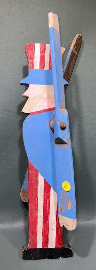 UNCLE SAM WOODEN WHIRLIGIG: ~
