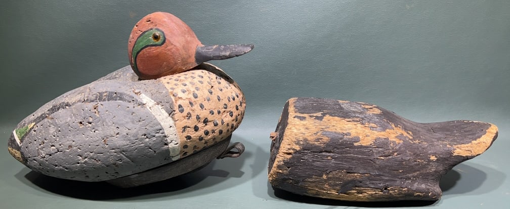 2 CORK DECOYS IN ROUGH SHAPE: PLEASE SEE PHOTOS FOR CONDITION