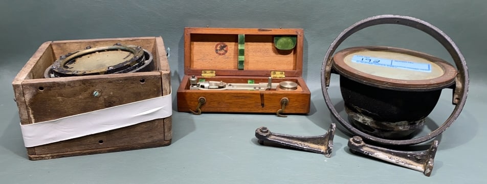 2 COMPASSES & GAUGE LOT: ~