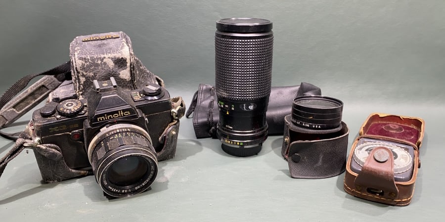 MINOLTA CAMERA, LENS & ACCESSORIES: ~