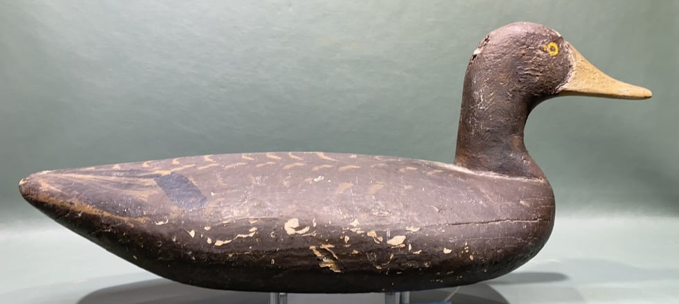 ANTIQUE ROCK HALL BLACK DUCK: ~