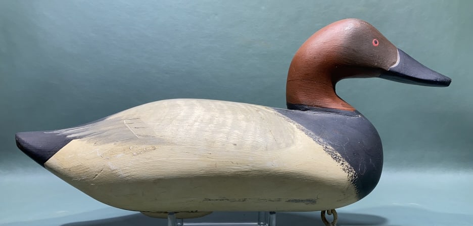 PAUL GIBSON CANVASBACK DECOY: WITH MITCHELL PAINT