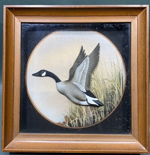 JOSEPH Q WHIPPLE FLYING CANADA GOOSE DIORAMA: SOLD BY ABERCROMBIE & FITCH