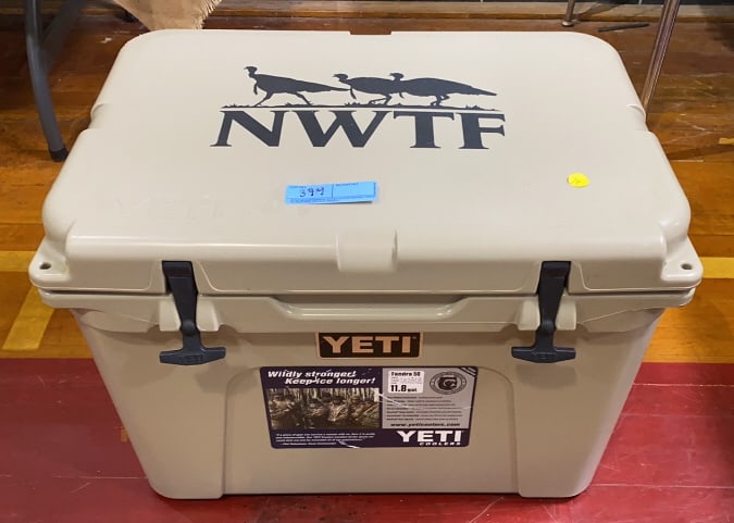 "NWTF" YETI COOLER: 11.8 GALLON