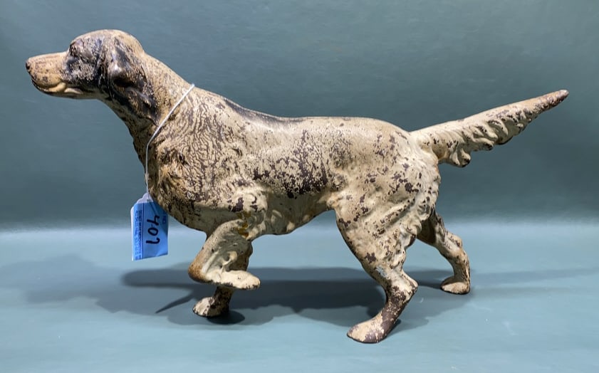 CAST IRON ENGLISH SETTER DOORSTOP: ~