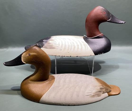 PAIR CHARLIE JOINER SINK BOX DECOYS: 2011 - HIGH HEAD