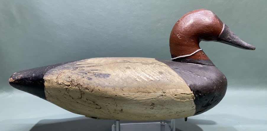 JIM COCKEY CANVASBACK WORKING DECOY: ~
