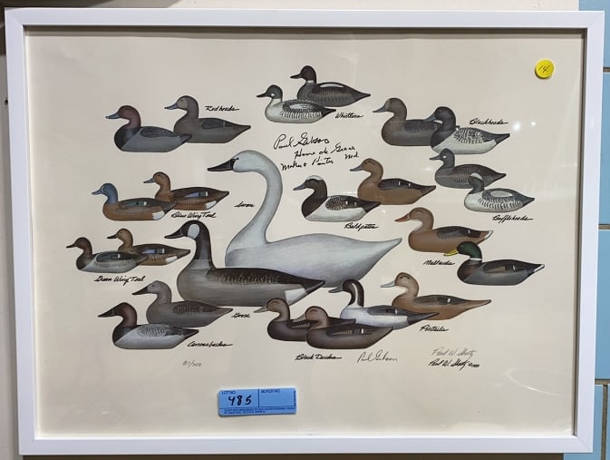 PAUL GIBSON SIGNED PRINT BY PAUL SHERTZ: ~