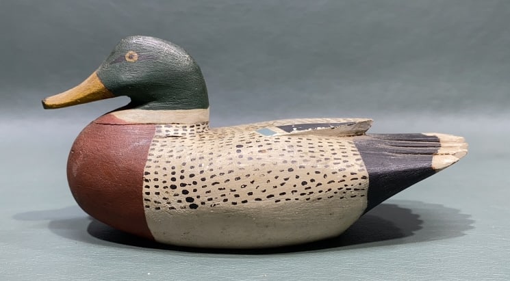 TOM FITZPATRICK MINIATURE MALLARD DECOY: ~