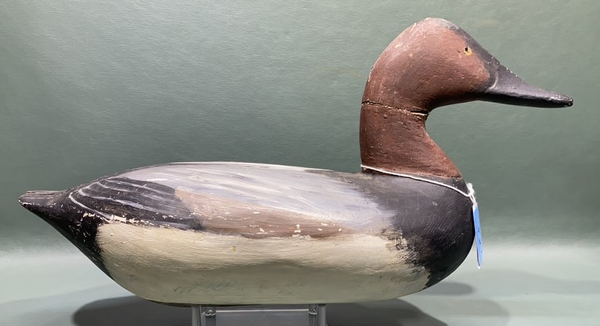 ED PEARSON CANVASBACK DECOY: ~
