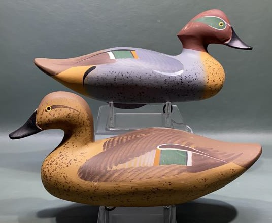 PAIR CHARLIE JOBES GREEN-WING TEAL: ~
