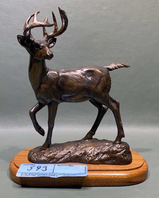 TURNER BRONZE DEER: ~