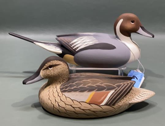 PAIR BARRY FUCHS MINI PINTAIL DECOYS: ~
