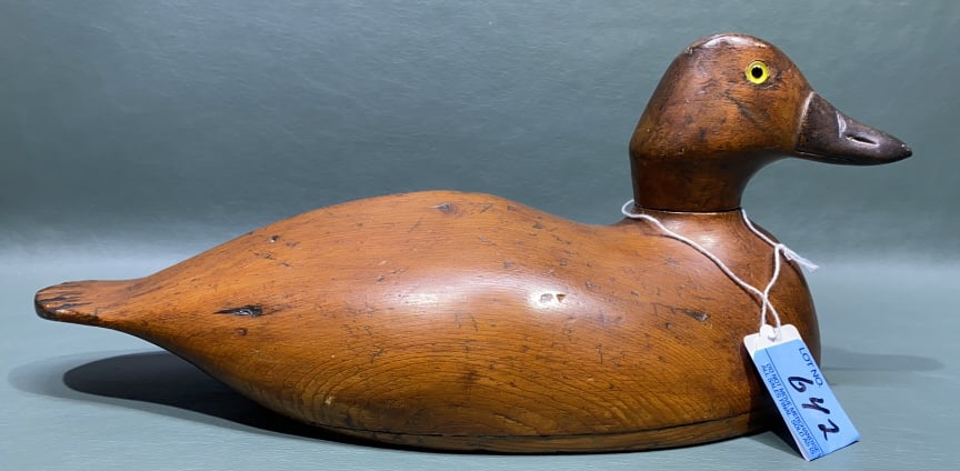 EARLY UNPAINTED GOLDEN EYE DECOY: ~