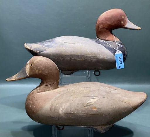 PAIR MADISON MITCHELL REDHEAD DECOYS: ~