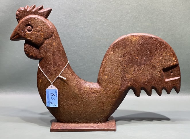 CAST IRON CHICKEN WINDMILL WEIGHT: ~
