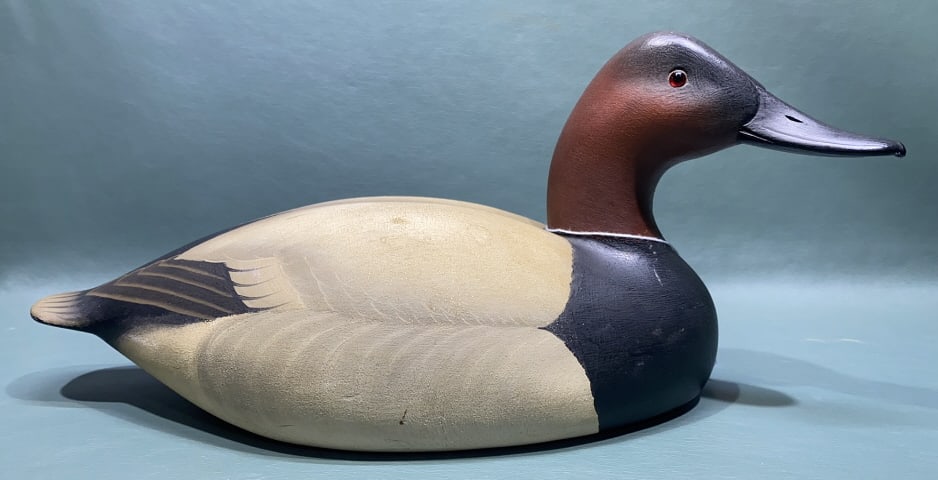 CHARLIE JOINER DECORATIVE CANVASBACK DRAKE: ~