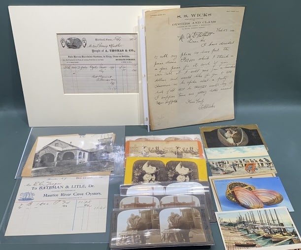 OYSTER RELATED EPHEMERA & PHOTOS: ~