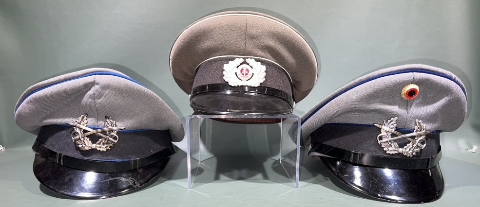 3 MILITARY GERMAN HATS: ~
