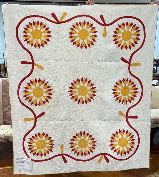 ANTIQUE QUILT BY TERESA MCLAVERTY HALL: 68" x 77" - #13