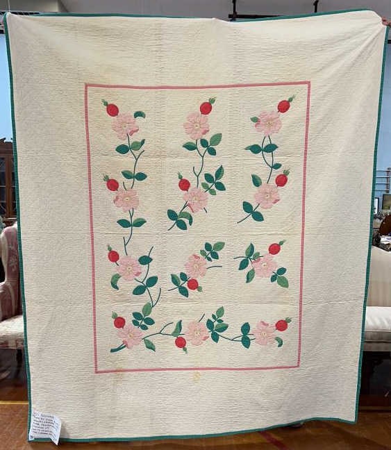 DOGWOOD QUILT BY MARY AGNES HANGLEY O'MEARA: 78" x 92" - #7