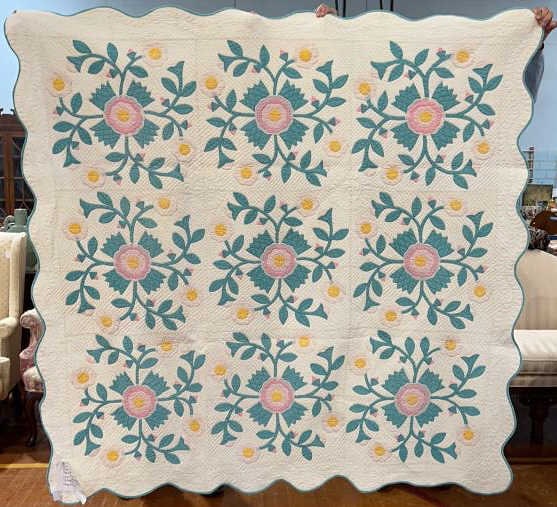 ROSE OF SHARON QUILT BY ALICE EVA HALL BACKMAN (1 of 7)