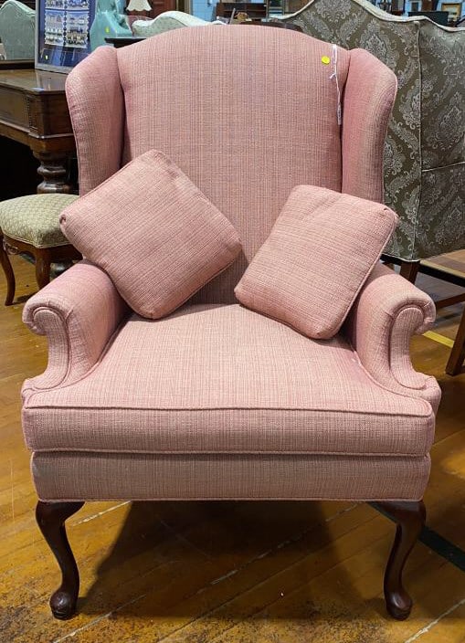 QA UPHOLSTERED WING CHAIR: ~