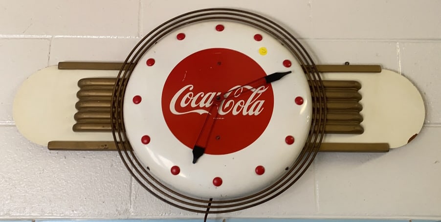 1940'S ART DECO COCA COLA ADVERTISING CLOCK (1 of 3)