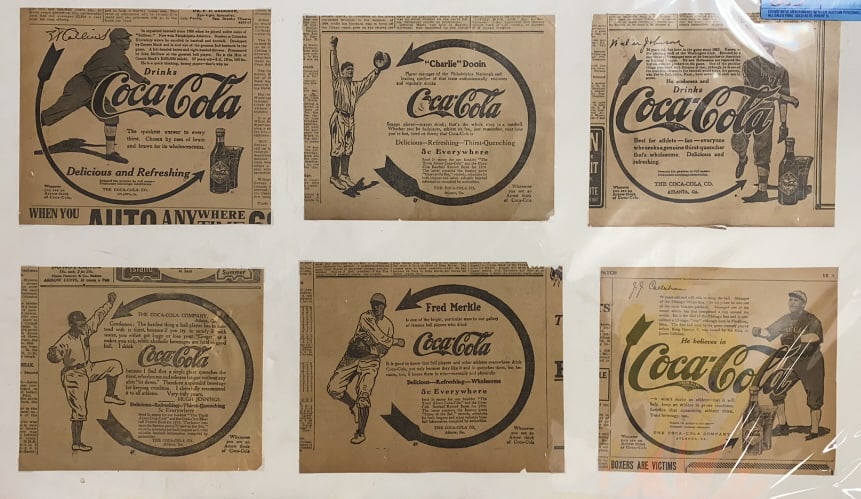COCA COLA BASEBALL ADVERTISING PAPERS (1 of 4)