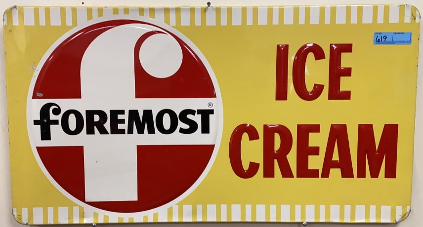 FOREMOST ICE CREAM ADVERTISING METAL SIGN (1 of 3)