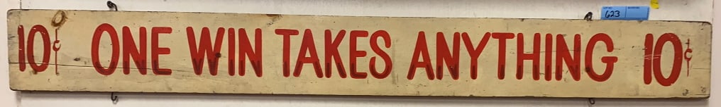 VINTAGE CARNIVAL / CIRCUS WOODEN GAMING SIGN (1 of 3)