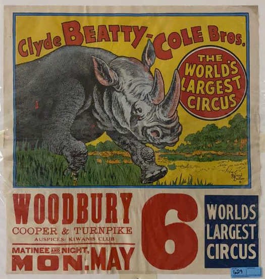CLYDE BETTY & COLE BROS. CIRCUS POSTER: 31" X 30"