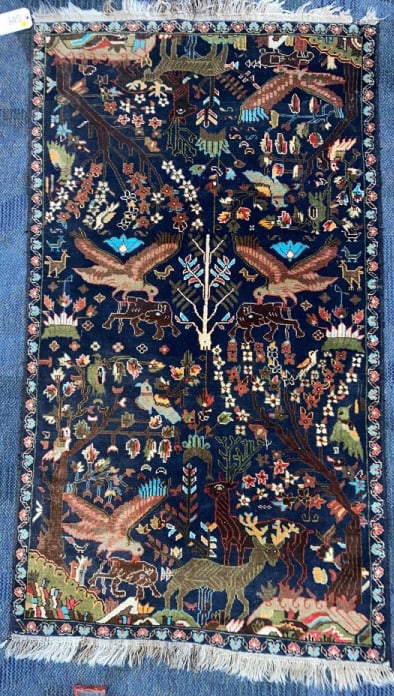 HAND MADE ORIENTAL RUNNER W/ ANIMALS (1 of 6)