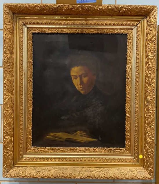 ANT OIL ON CANVAS OF WOMAN READING (1 of 4)
