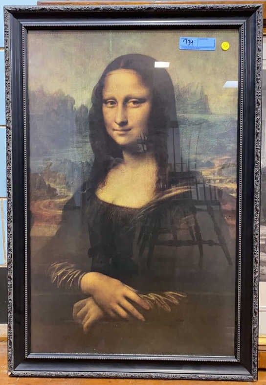MONA LISA FRAMED PRINT: 36" X 24"