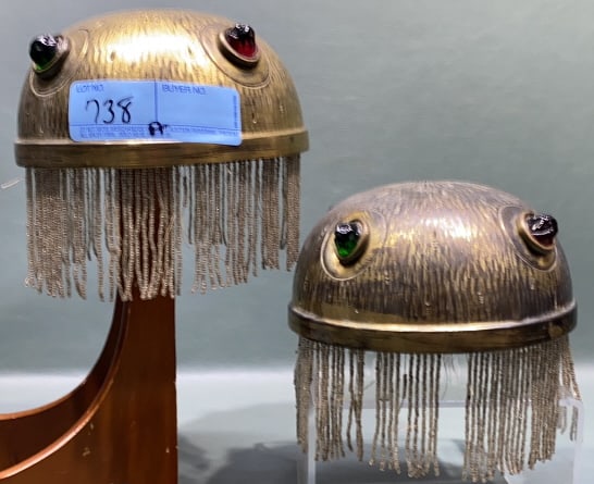 PR METAL VICTORIAN SHADES W/COLORED GEMS (1 of 5)