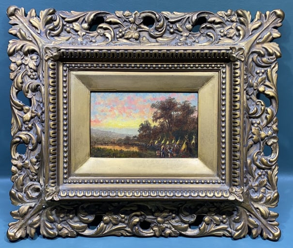 COOPER SIGNED NATIVE AMERICAN OIL ON BOARD (1 of 9)