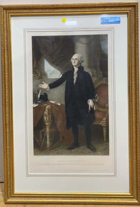 G PETIT ENGRAVING "GEORGE WASHINGTON" (1 of 4)