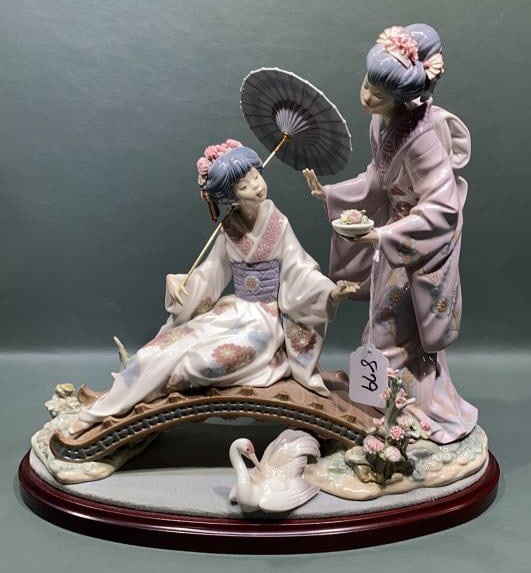LLADRO FIGURE GROUP OF 2 GIRLS & SWAN (1 of 8)