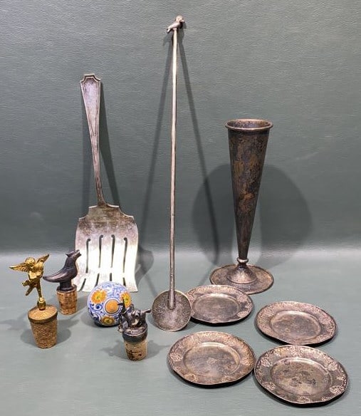 STERLING SILVER LOT & FIGURAL CORKS (1 of 7)