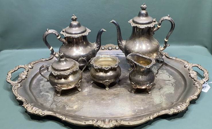 GORHAM STERLING 5 PIECE TEASET (1 of 7)