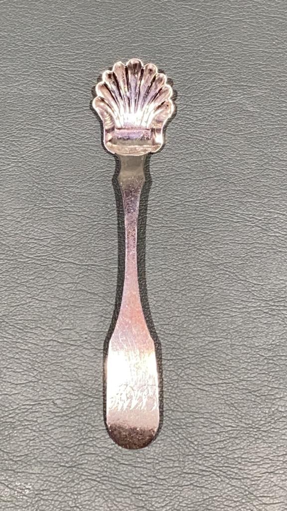 TJ MEGEAR SALT SPOON W/ SHELL BOWL (1 of 5)