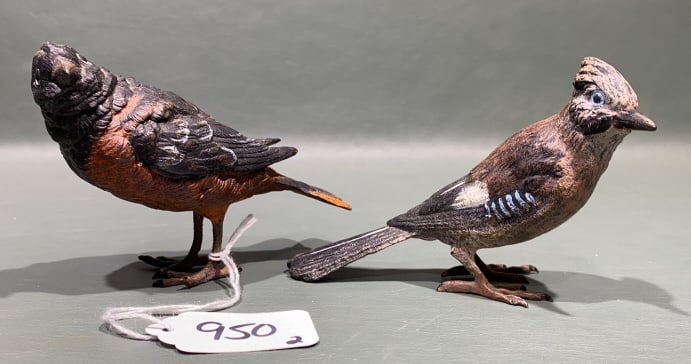 2 VIENNA COLD PAINTED BRONZE SONG BIRDS (1 of 7)