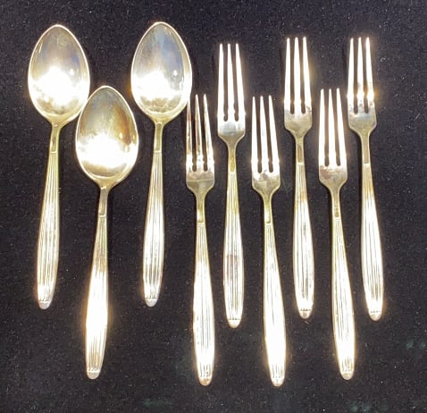ORIENTAL SILVER FLATWARE SIGNED SILVER 950 WAKO: 3.7 OZT