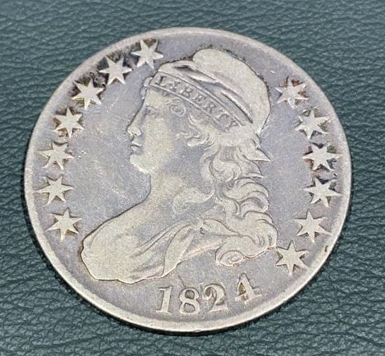 1824 CAPPED BUST SILVER HALF DOLLAR (1 of 4)