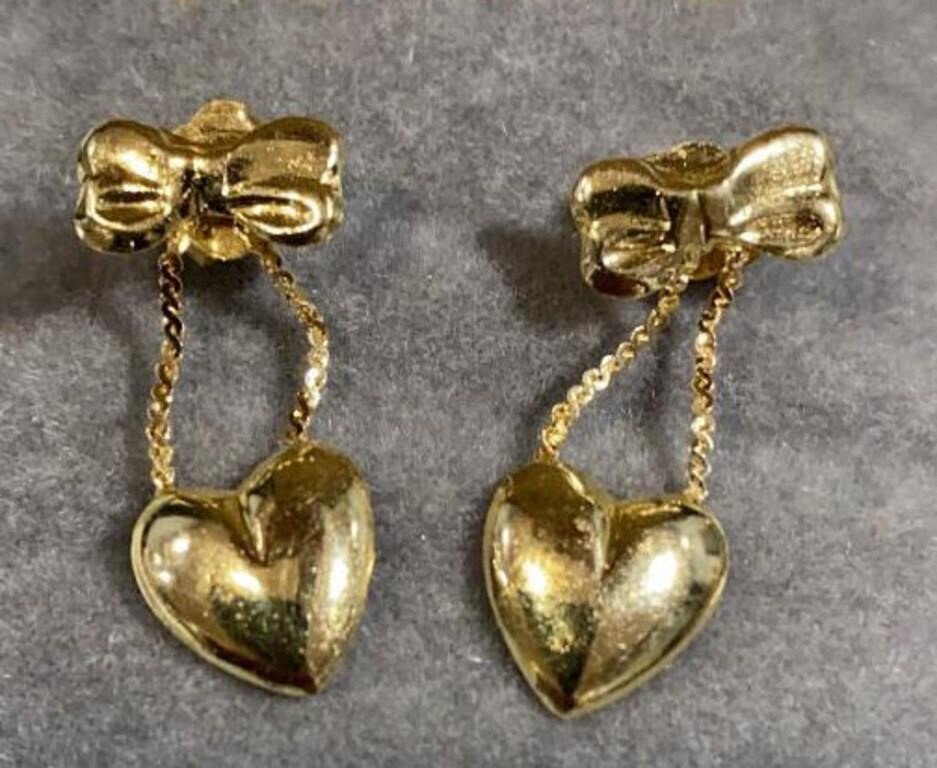 PAIR 14KT GOLD EARRINGS (1 of 2)