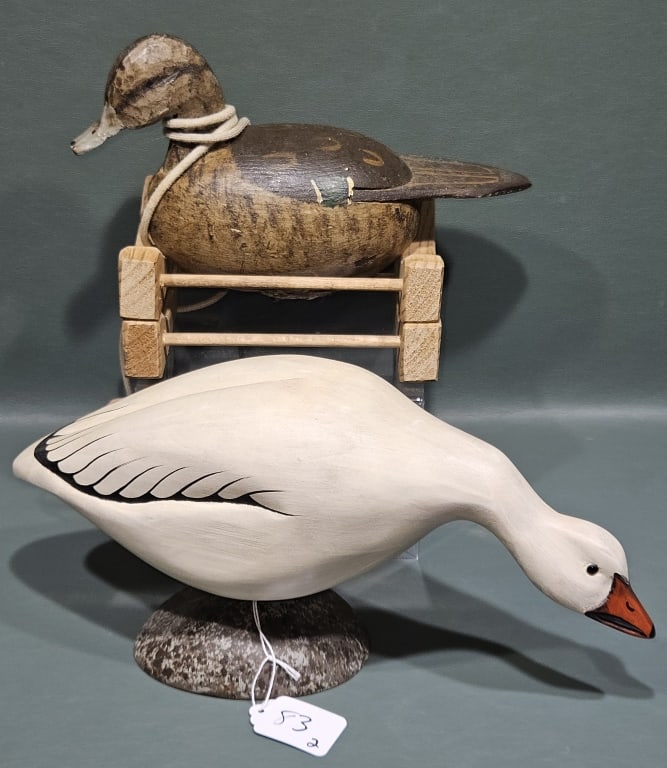MINIATURE STARR SNOW GOOSE & TEAL DECOY (1 of 4)