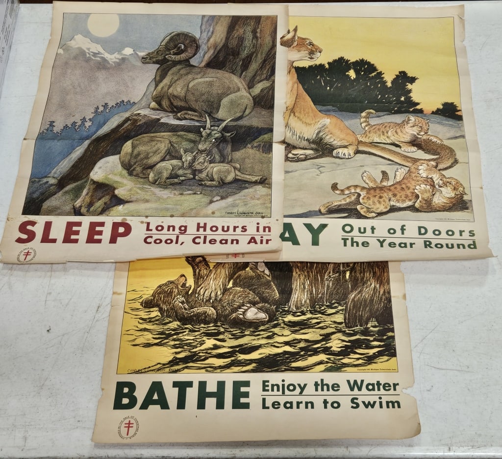 3 CHARLES LIVINGSTON BULL POSTERS (1 of 5)